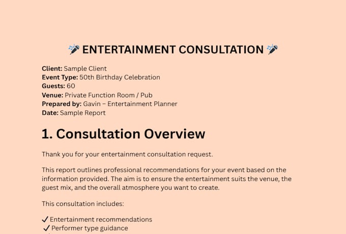 plan the perfect entertainment for your party or event